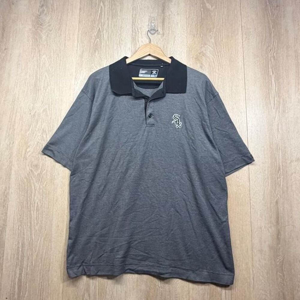 Chicago-white-sox Men's Grey and Black Polo-shirts